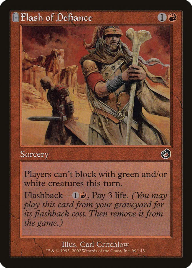 Flash of Defiance Front Face