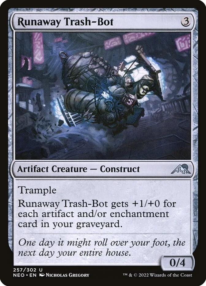 Runaway Trash-Bot Front Face