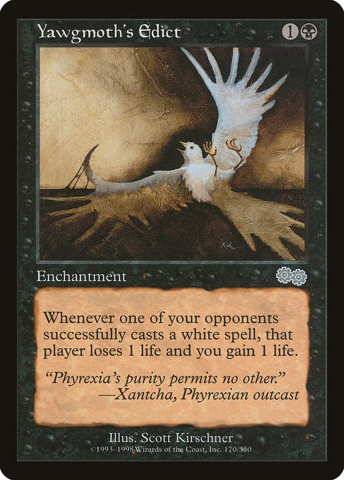 Yawgmoth's Edict Front Face