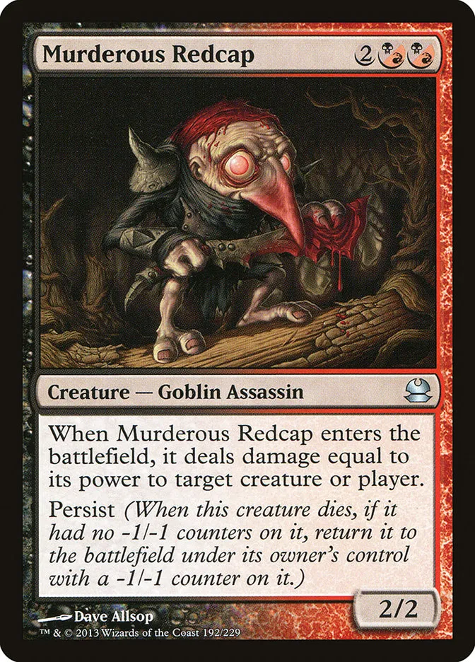 Murderous Redcap Front Face