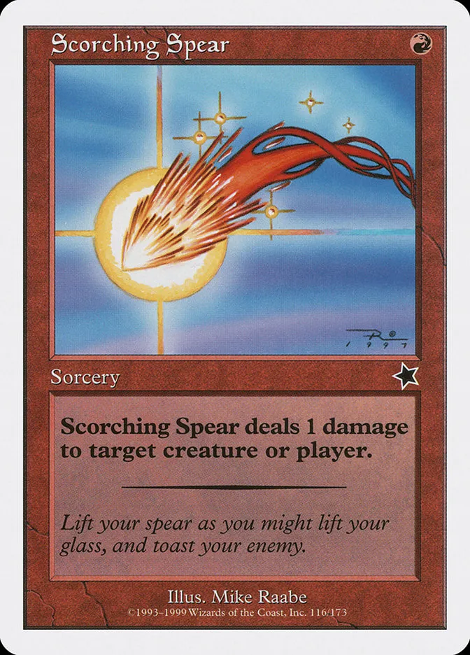 Scorching Spear Front Face