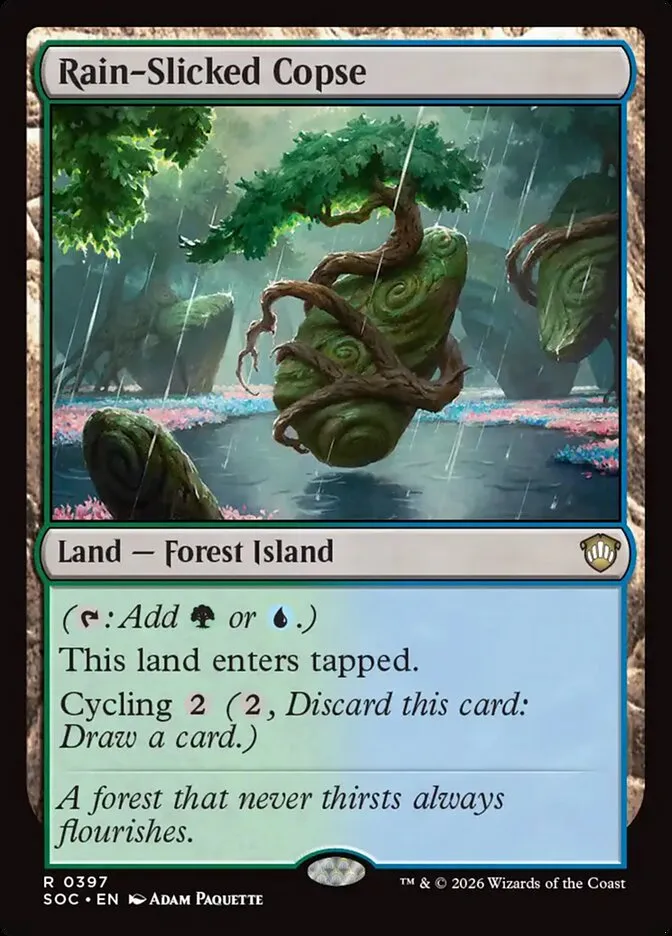 Rain-Slicked Copse Front Face