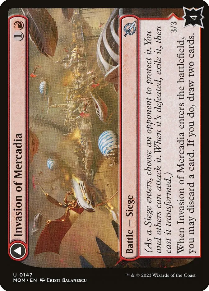 Invasion of Mercadia // Kyren Flamewright Front Face