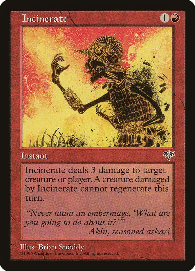 Incinerate Front Face