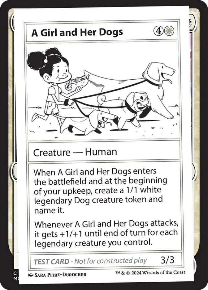 A Girl and Her Dogs Front Face