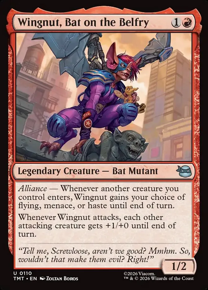 Wingnut, Bat on the Belfry Front Face