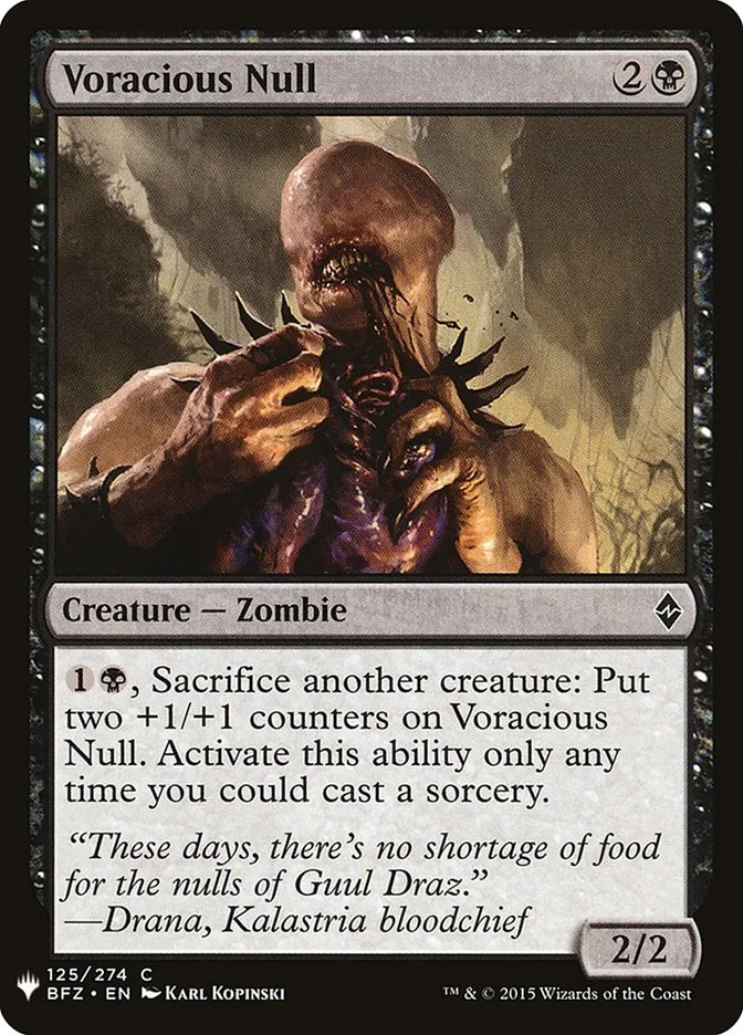 Voracious Null Front Face