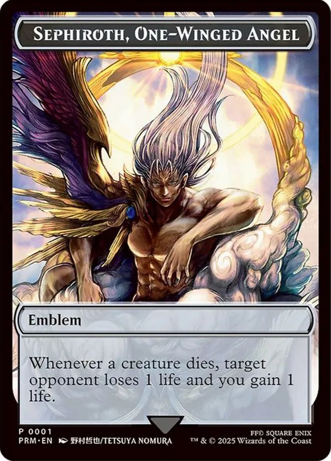Sephiroth, One-Winged Angel Emblem Front Face
