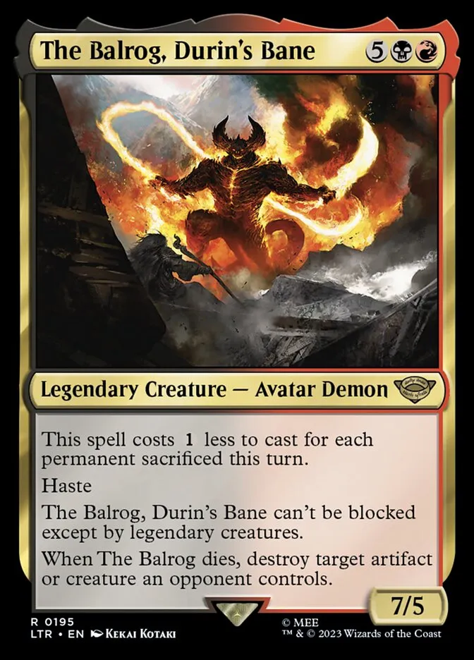 The Balrog, Durin's Bane Front Face