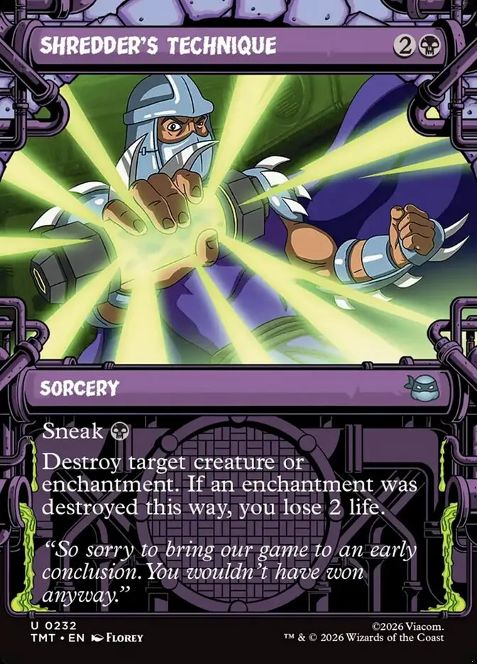 Shredder's Technique Front Face