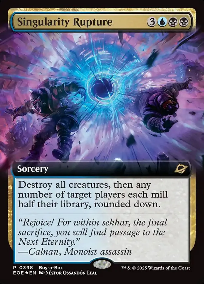 Singularity Rupture Front Face