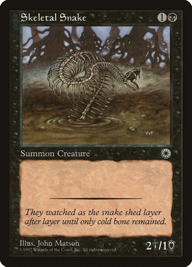 Skeletal Snake Front Face