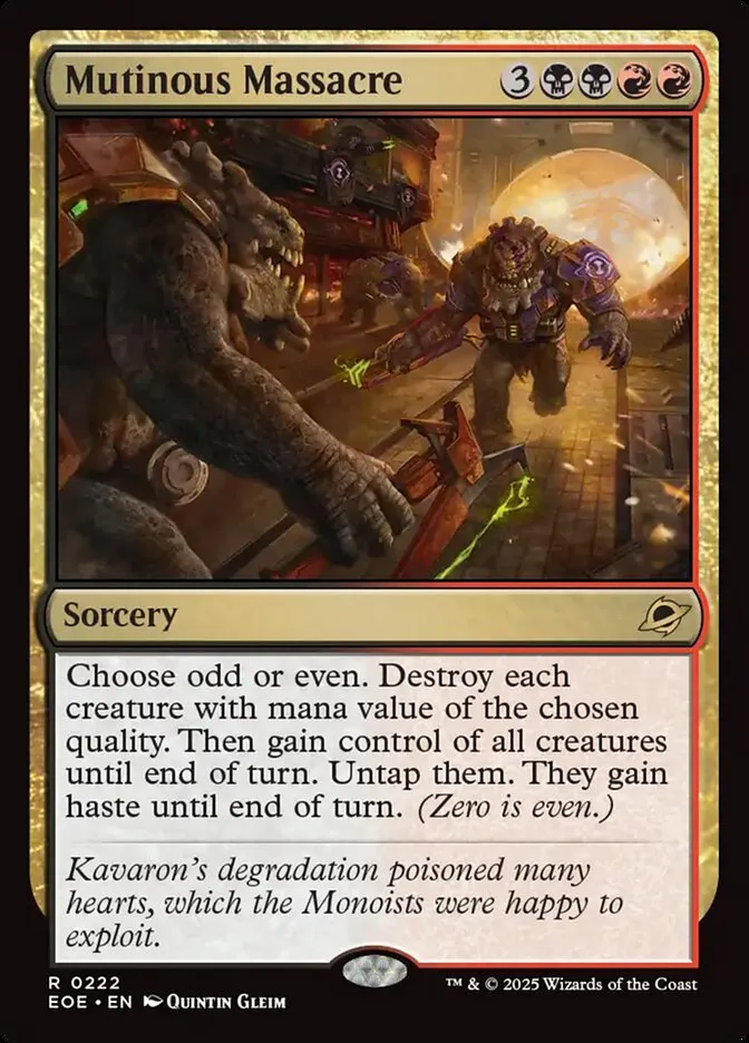 Mutinous Massacre Front Face