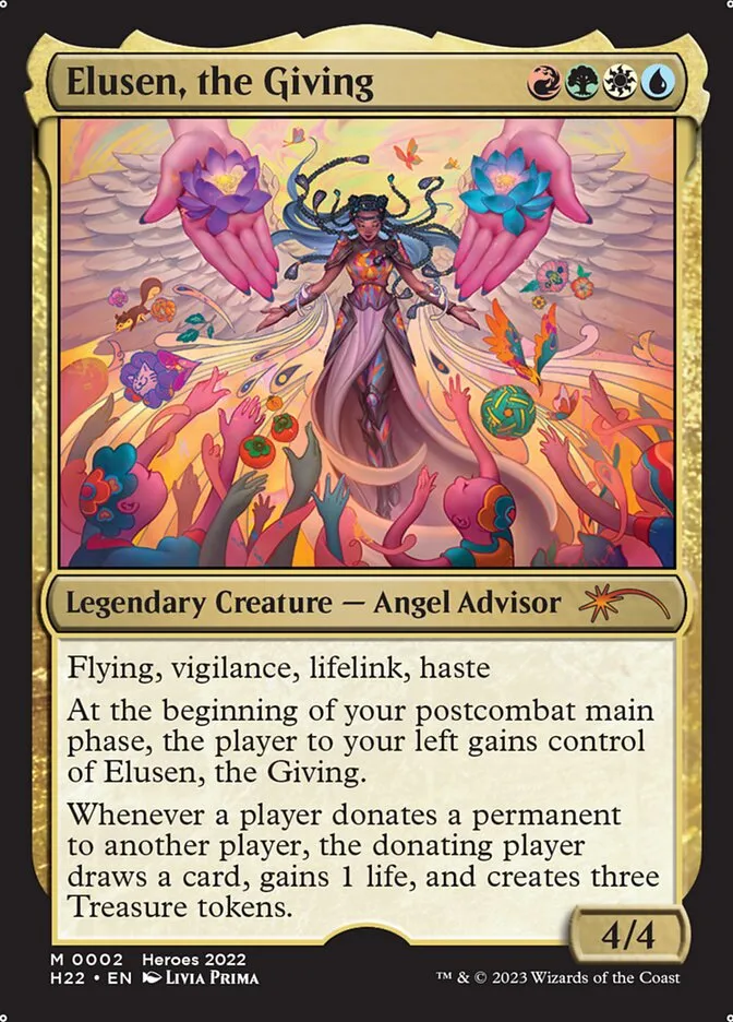 Elusen, the Giving Front Face