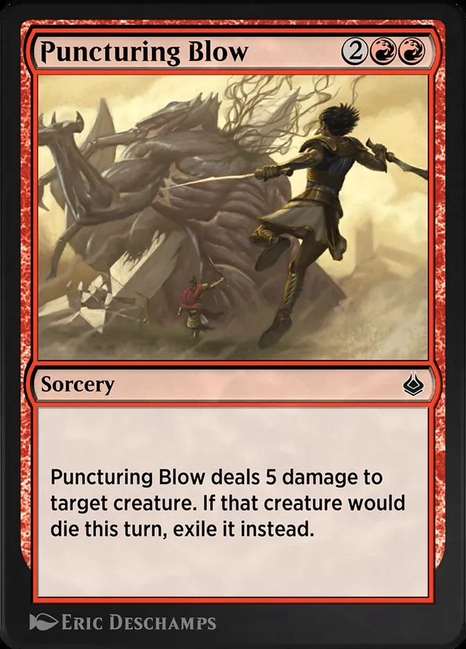 Puncturing Blow Front Face