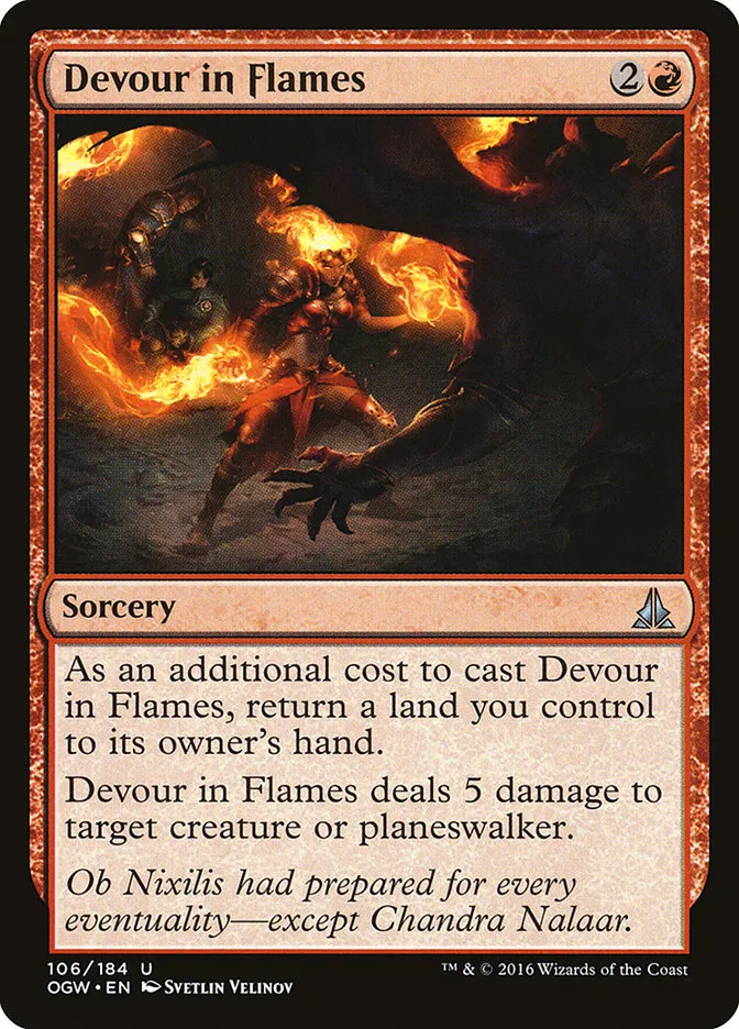 Devour in Flames Front Face