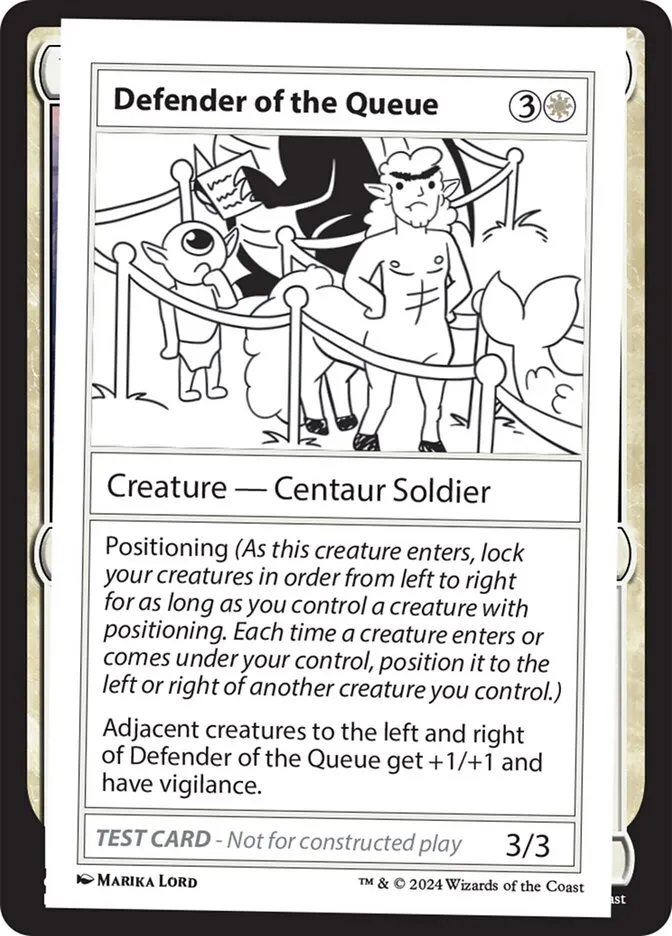 Defender of the Queue Front Face