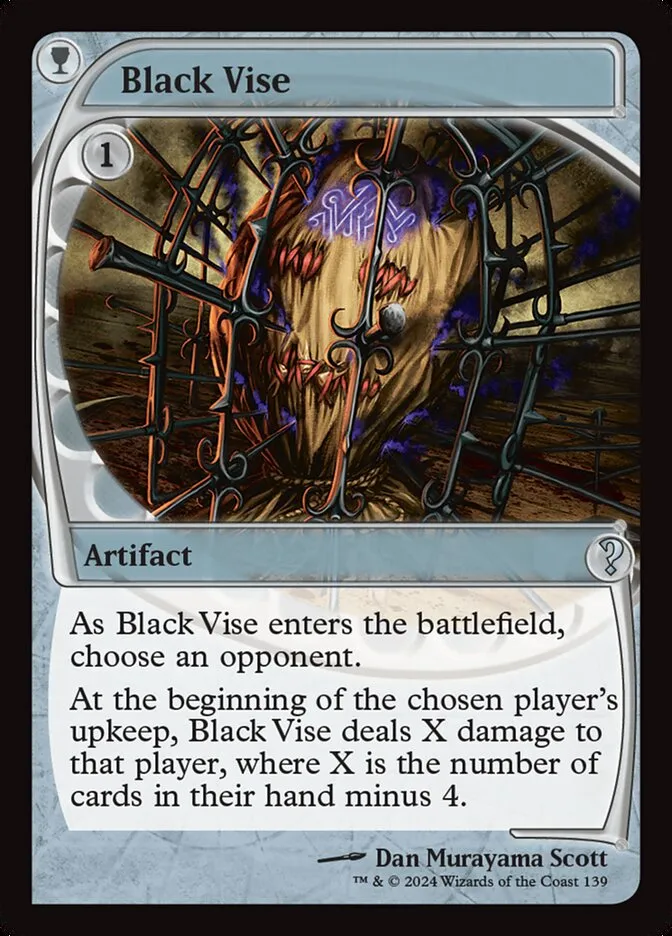 Black Vise Front Face