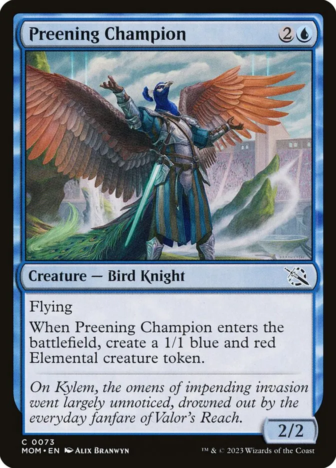 Preening Champion Front Face