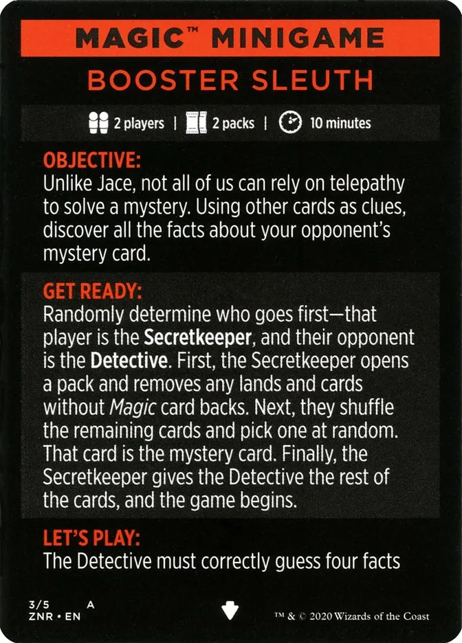 Booster Sleuth // Booster Sleuth (cont'd) Front Face