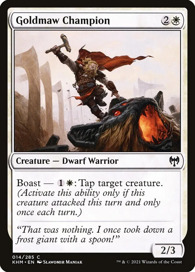 Goldmaw Champion Front Face