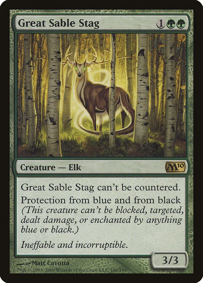 Great Sable Stag Front Face