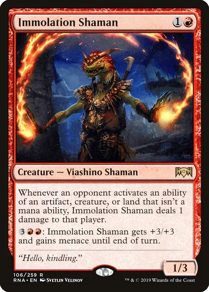 Immolation Shaman Front Face