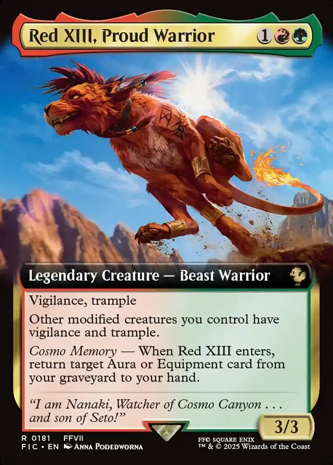 Red XIII, Proud Warrior Front Face