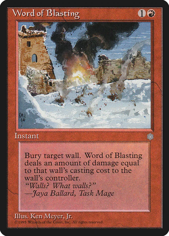 Word of Blasting Front Face