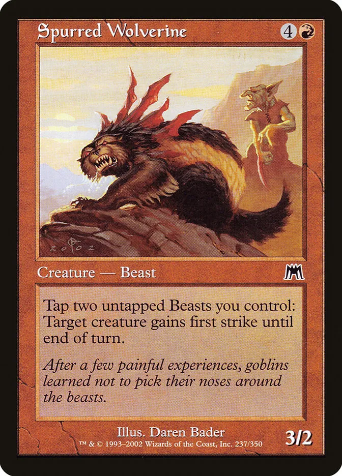Spurred Wolverine Front Face
