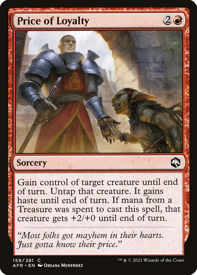 Price of Loyalty Front Face