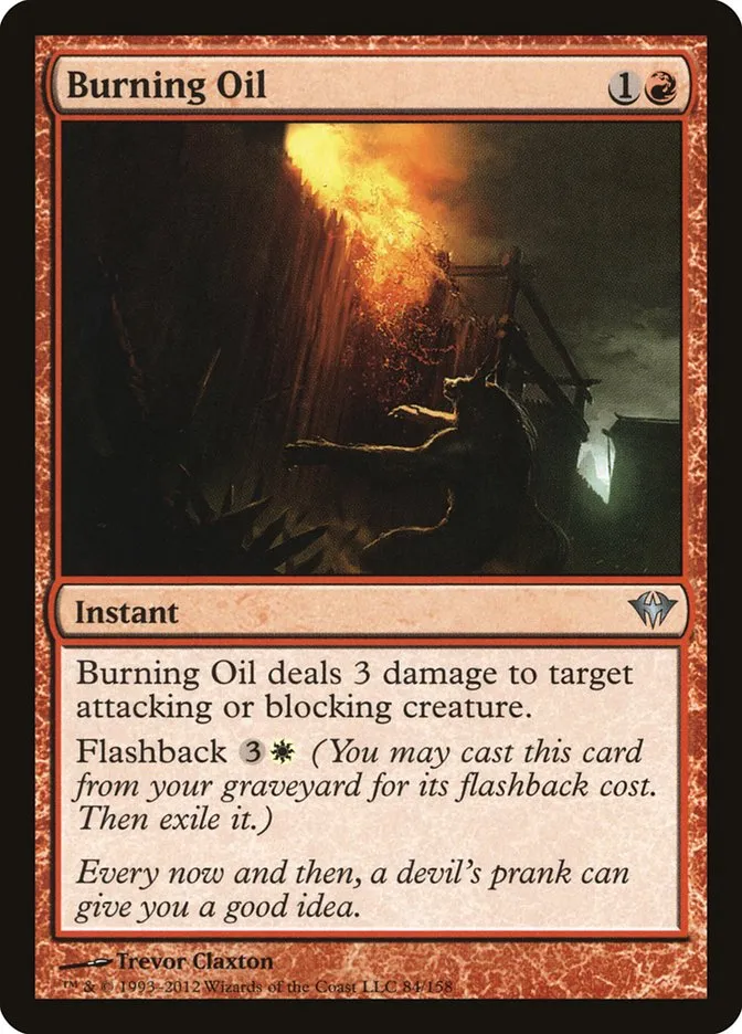 Burning Oil Front Face