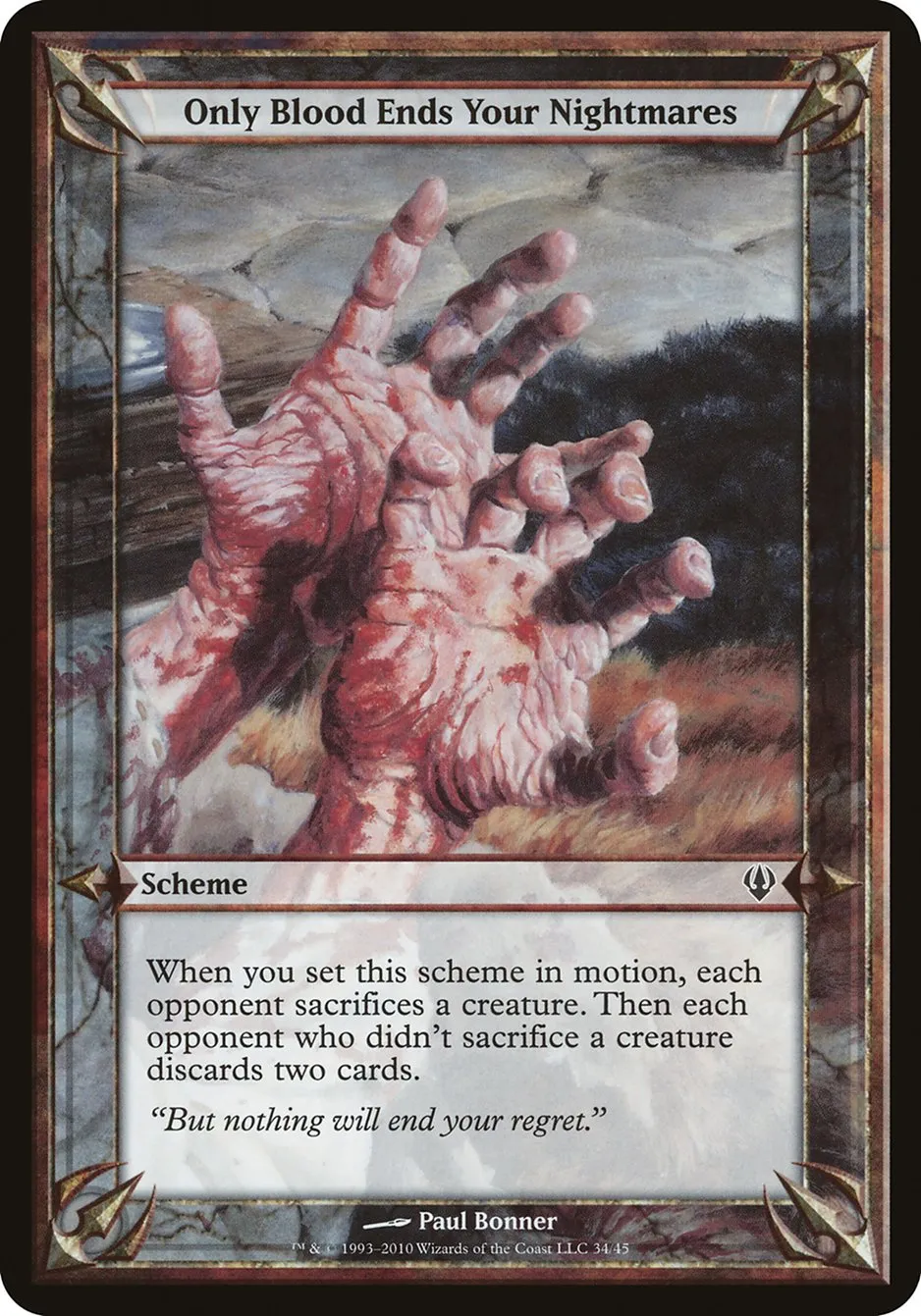 Only Blood Ends Your Nightmares Front Face