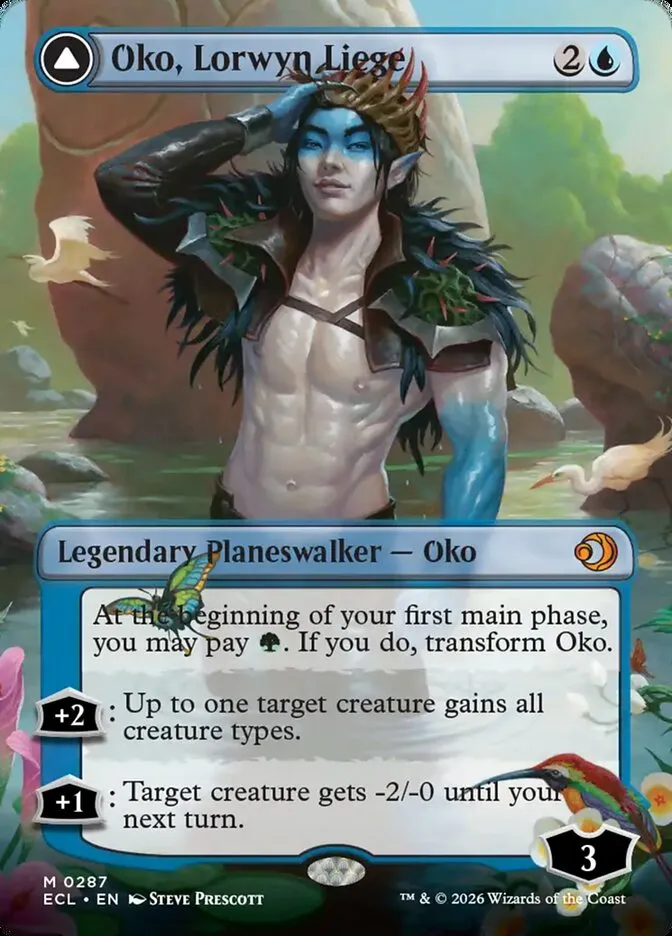 Oko, Lorwyn Liege // Oko, Shadowmoor Scion Front Face