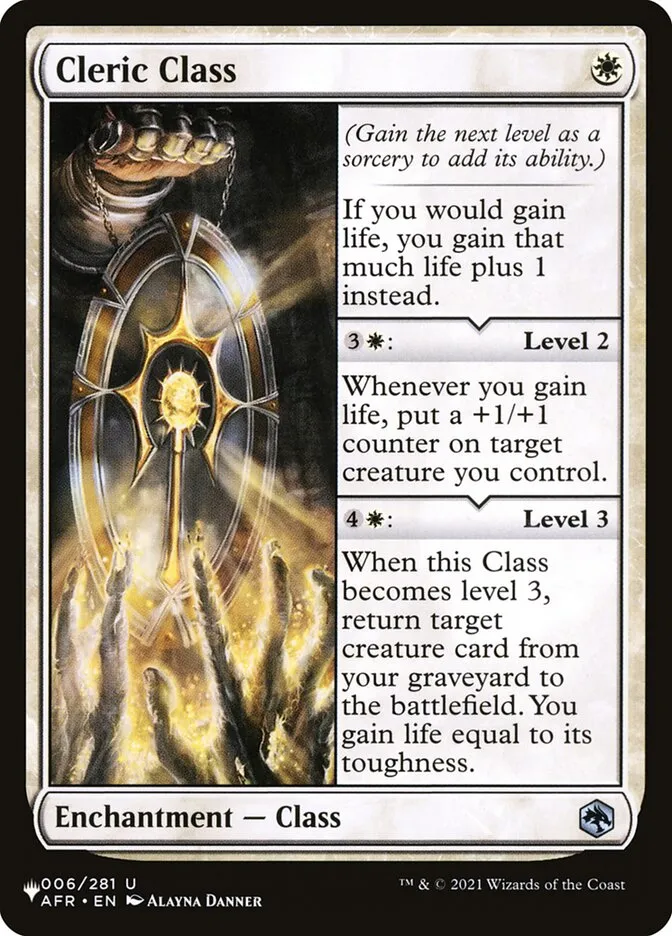 Cleric Class Front Face