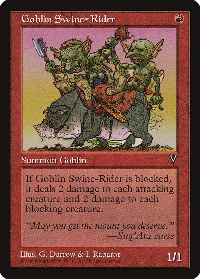 Goblin Swine-Rider Front Face