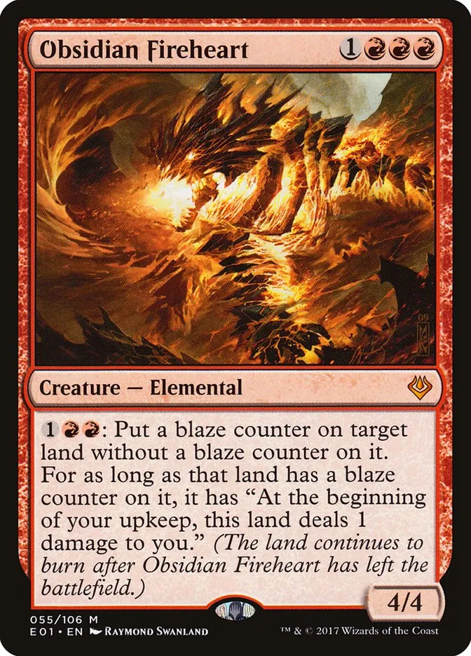 Obsidian Fireheart Front Face