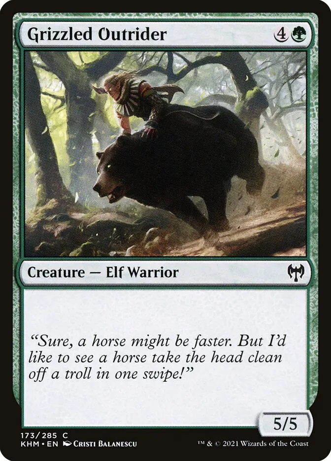 Grizzled Outrider Front Face