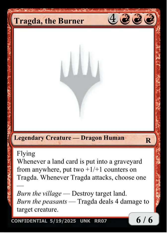 Tragda, the Burner Front Face