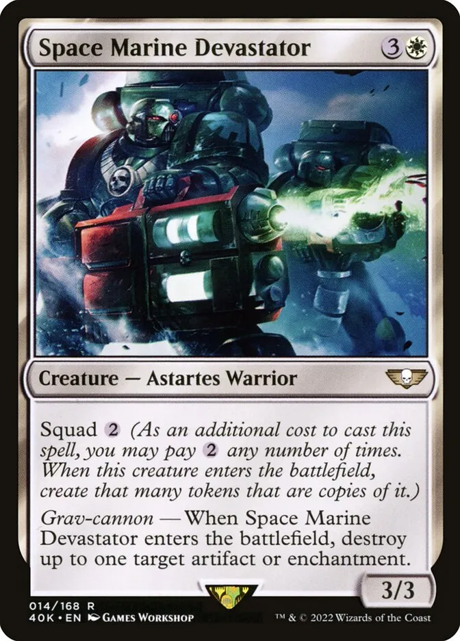 Space Marine Devastator Front Face