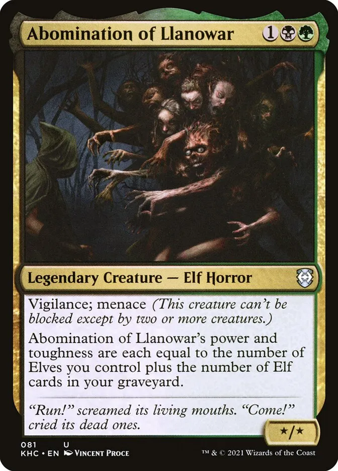 Abomination of Llanowar Front Face