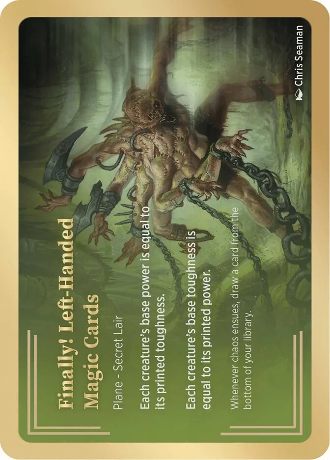Finally! Left-Handed Magic Cards Front Face