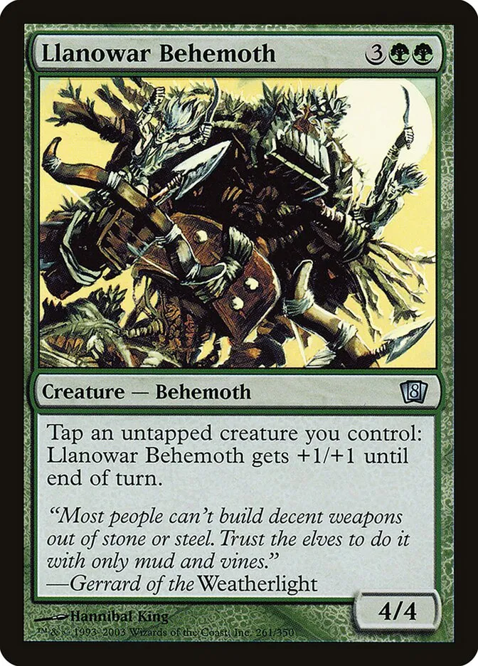 Llanowar Behemoth Front Face