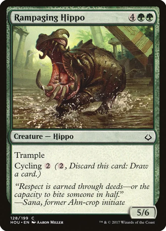 Rampaging Hippo Front Face