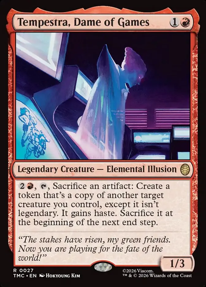 Tempestra, Dame of Games Front Face