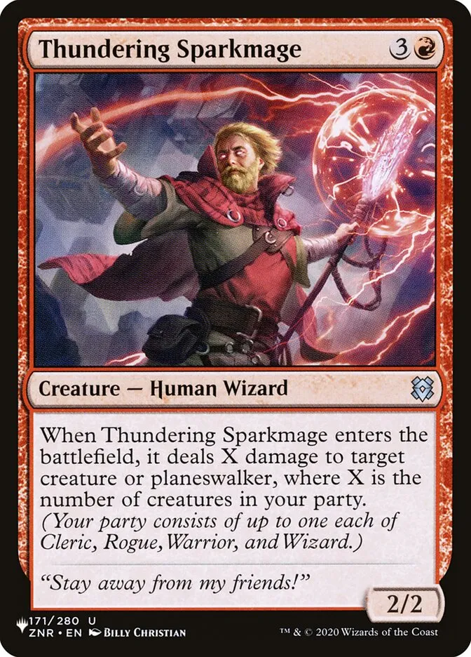 Thundering Sparkmage Front Face
