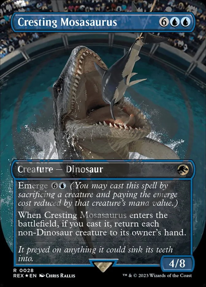 Cresting Mosasaurus Front Face