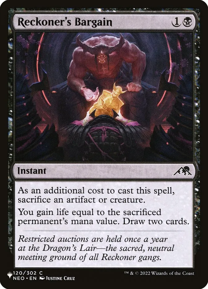 Reckoner's Bargain Front Face