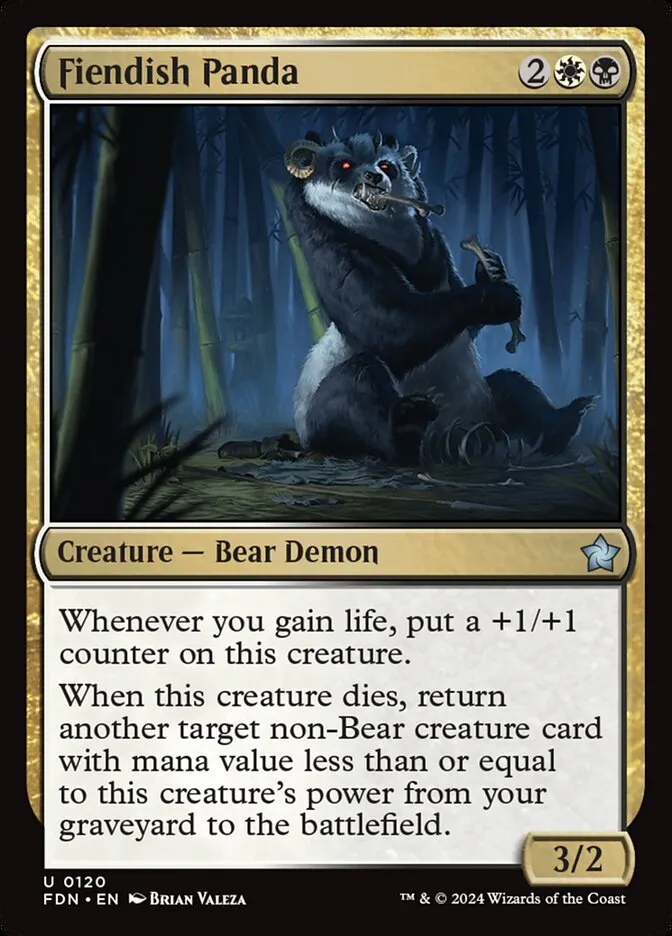 Fiendish Panda Front Face