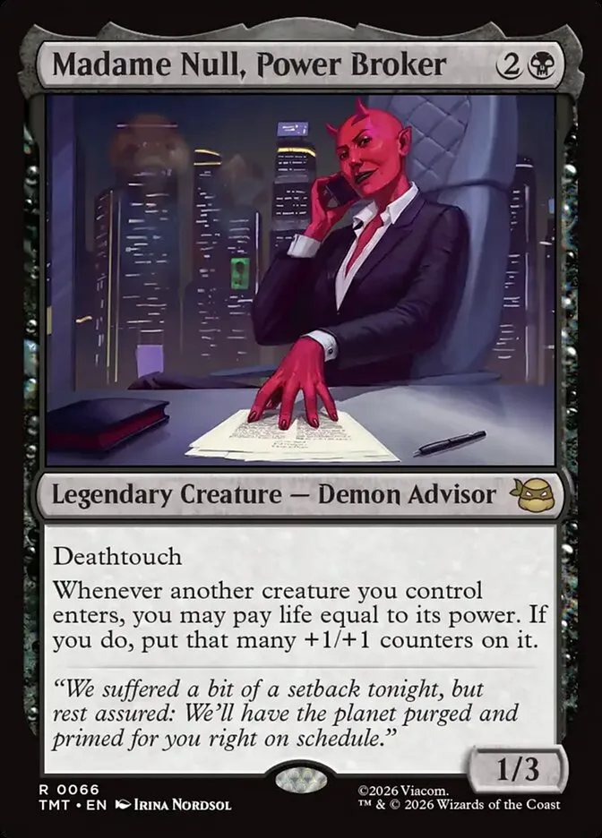 Madame Null, Power Broker Front Face